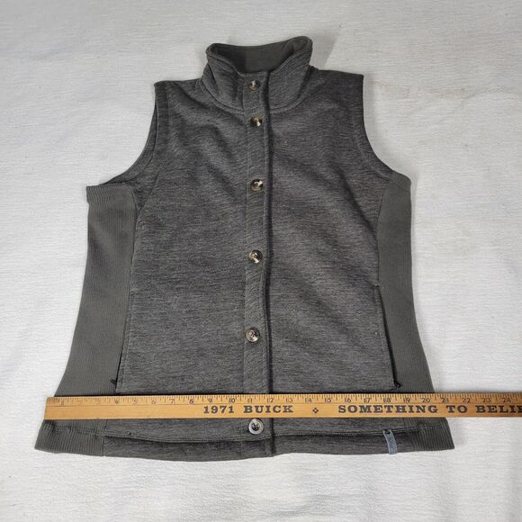 Woolrich Vest Womens Size Large Gray Button Front Fleece Lined Fall Cold Preppy - Picture 8 of 16